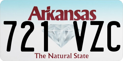 AR license plate 721VZC