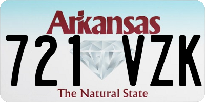 AR license plate 721VZK