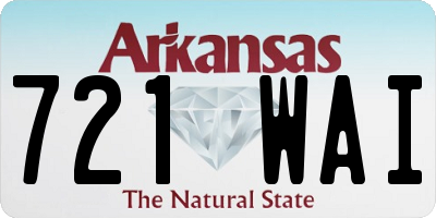 AR license plate 721WAI