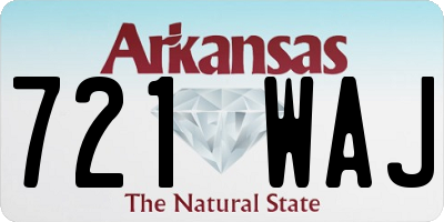 AR license plate 721WAJ
