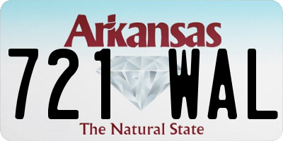 AR license plate 721WAL