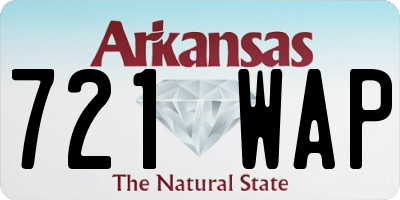 AR license plate 721WAP
