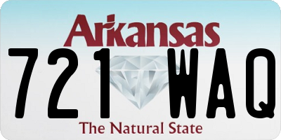 AR license plate 721WAQ