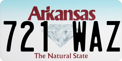 AR license plate 721WAZ
