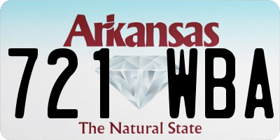 AR license plate 721WBA