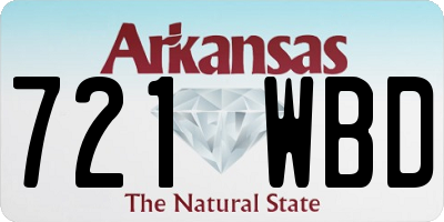 AR license plate 721WBD