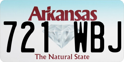 AR license plate 721WBJ