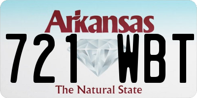AR license plate 721WBT