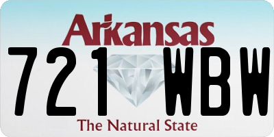 AR license plate 721WBW