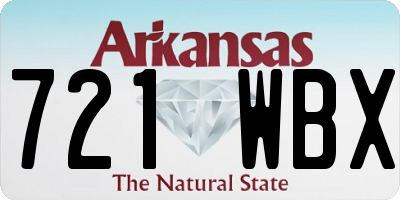 AR license plate 721WBX