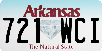 AR license plate 721WCI
