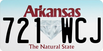 AR license plate 721WCJ