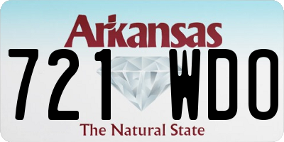 AR license plate 721WDO