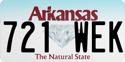 AR license plate 721WEK