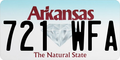 AR license plate 721WFA