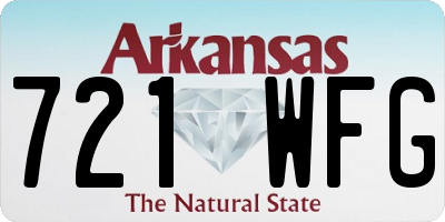 AR license plate 721WFG