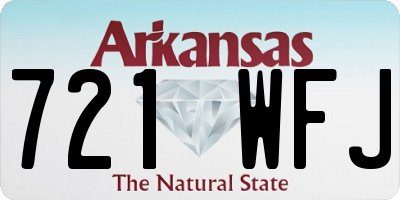 AR license plate 721WFJ