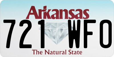AR license plate 721WFO