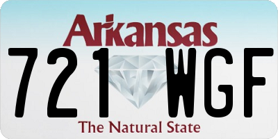 AR license plate 721WGF