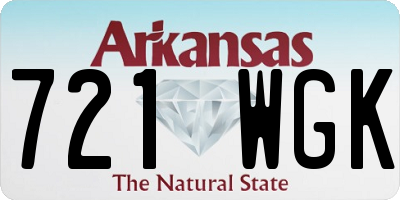 AR license plate 721WGK