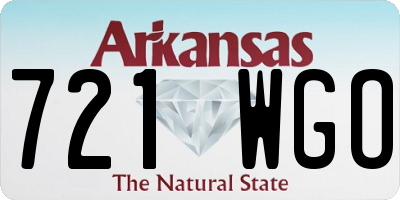 AR license plate 721WGO