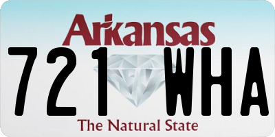 AR license plate 721WHA