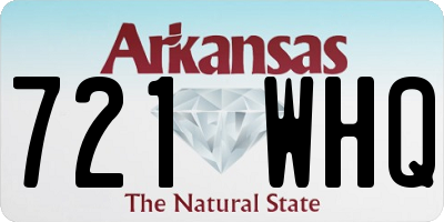 AR license plate 721WHQ