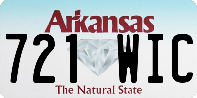 AR license plate 721WIC