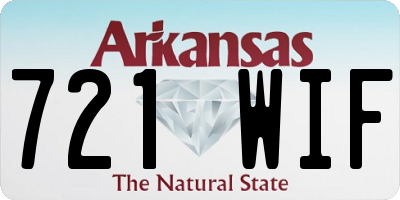 AR license plate 721WIF