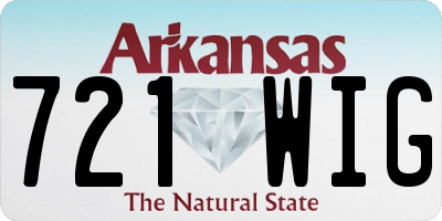 AR license plate 721WIG