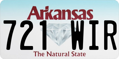 AR license plate 721WIR