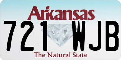 AR license plate 721WJB