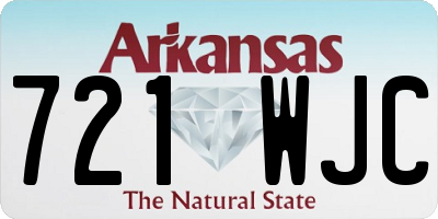 AR license plate 721WJC