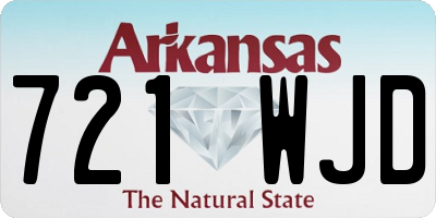 AR license plate 721WJD