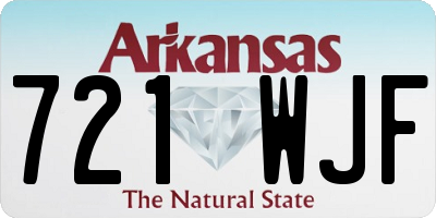 AR license plate 721WJF
