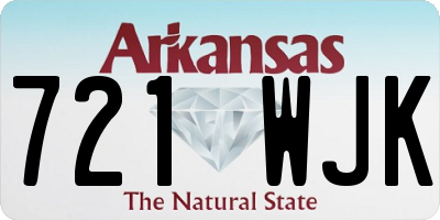 AR license plate 721WJK