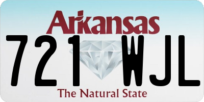 AR license plate 721WJL