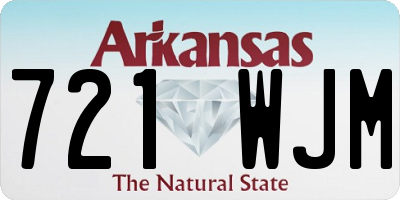 AR license plate 721WJM