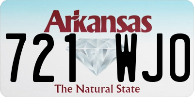 AR license plate 721WJO