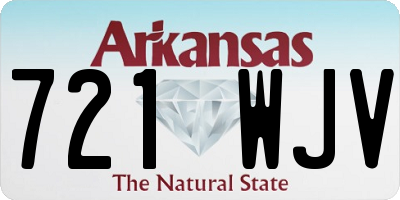 AR license plate 721WJV