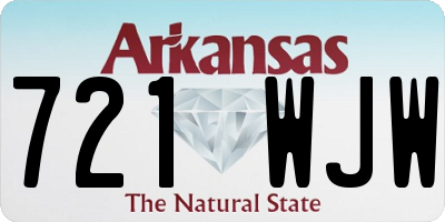AR license plate 721WJW