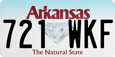AR license plate 721WKF