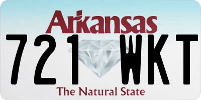 AR license plate 721WKT