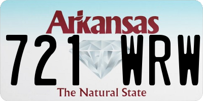 AR license plate 721WRW