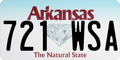 AR license plate 721WSA