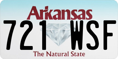 AR license plate 721WSF
