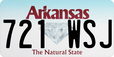 AR license plate 721WSJ