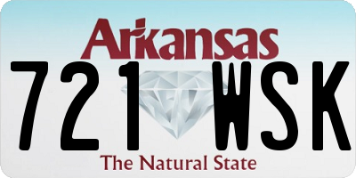AR license plate 721WSK