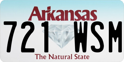 AR license plate 721WSM