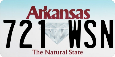 AR license plate 721WSN
